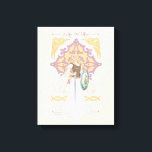 Éowyn "I Am No Man" Battle-Ready Graphic キャンバスプリント<br><div class="desc">Celebrate courage and destiny in Middle-Earth™ with this stunning Lord of the Rings™–inspired design honoring Éowyn™. Illustrated in an elegant, flowing art style, she stands poised with sword and shield in hand, her windswept gown and golden hair capturing both strength and grace. Ornamental Elven-inspired detailing frames the composition, while the...</div>