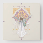 Éowyn "I Am No Man" Battle-Ready Graphic スクエア壁時計 (正面)