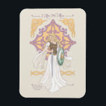 Éowyn "I Am No Man" Battle-Ready Graphic マグネット<br><div class="desc">Celebrate courage and destiny in Middle-Earth™ with this stunning Lord of the Rings™–inspired design honoring Éowyn™. Illustrated in an elegant, flowing art style, she stands poised with sword and shield in hand, her windswept gown and golden hair capturing both strength and grace. Ornamental Elven-inspired detailing frames the composition, while the...</div>
