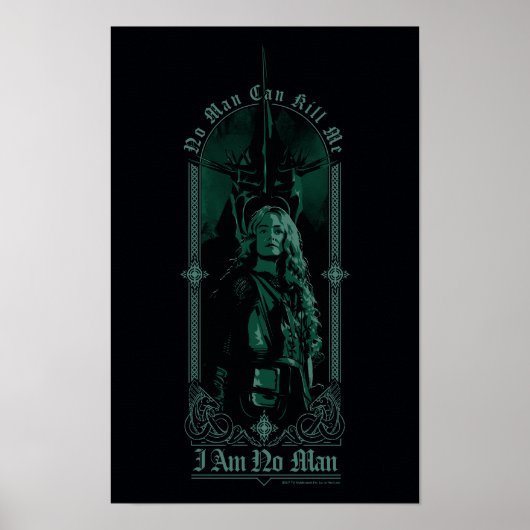 Éowyn Vs SAURON™ "私は男ではない" ローハン グラフィック ポスター (正面)