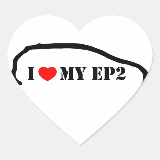 EP2が大好き ハートシール (正面)