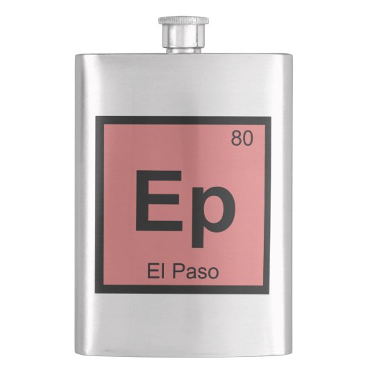 Ep - テキサス州エルパソ 化学周期表の記号 フラスク (正面)