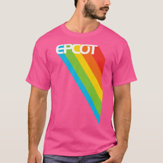 EPCOTヴィンテージスタイルレトロレインボーファンアートby Kelly Tシャツ