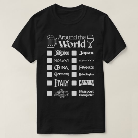 Epcot Drink Around the Worldホワイト文字Mexico Fir Tシャツ (デザイン正面)