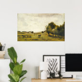 Epernonの近くのビュー – Jean-Baptiste – コローファインアート ポスター (ホームオフィス)