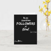 Eph 5_1 Be Ye Therefore Followers Of God Christian カード (黄色い花)