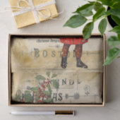 Ephemeraかわいい子供のクリスマス広告ポスターデコパージュ 薄葉紙 (ギフト)