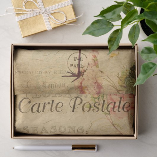 Ephemeraはがきアボケフランスのト鳥のデカップページ 薄葉紙 (ギフト)