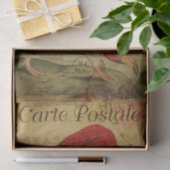 Ephemeraはがきフラミフランスのンゴフローラのデコパージュ 薄葉紙 (ギフト)