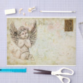Ephemeraはがきフランスのかわいいベビーアングル切り離し 薄葉紙 (クラフト)