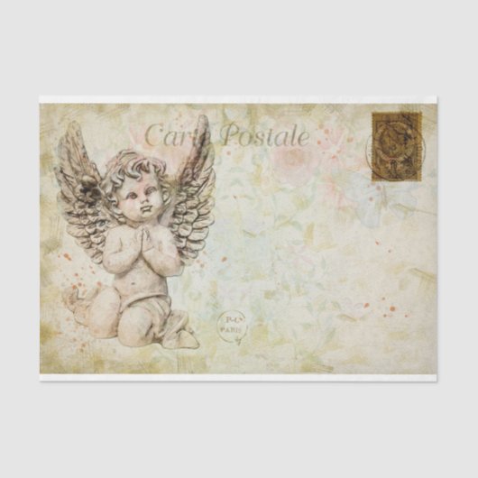 Ephemeraはがきフランスのかわいいベビーアングル切り離し 薄葉紙 (正面)