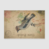 Ephemeraはがきフランスのの鳥の切り離し 薄葉紙 (正面)