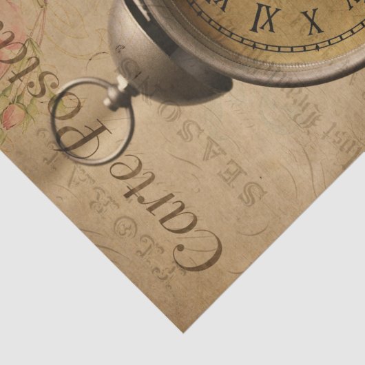 Ephemeraはがきフランスのアラーム時計の切り離し 薄葉紙 (詳細)