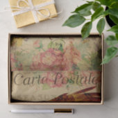 Ephemeraはがきフランスのイーグル飛んでいるデコペ 薄葉紙 (ギフト)