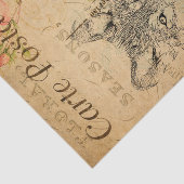 Ephemeraはがきフランスのウルフフローラデコップページ 薄葉紙 (詳細)