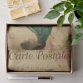 Ephemeraはがきフランスのカッティ工場のデコパージュ 薄葉紙 (ギフト)