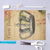 Ephemeraはがきフランスのクラウンの分離 薄葉紙 (クラフト)