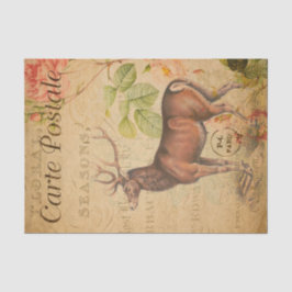 Ephemeraはがきフランスのスタグディアデコップページ 薄葉紙