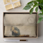 Ephemeraはがきフランスのテリア犬のデコップページ 薄葉紙 (ギフト)