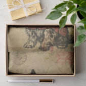 Ephemeraはがきフランスのテリア犬のデコップページ 薄葉紙 (ギフト)