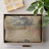 Ephemeraはがきフランスのトゥーカン鳥のデコップページ 薄葉紙 (ギフト)