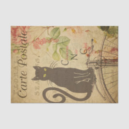 Ephemeraはがきフランスのブラックキャットデコップページ 薄葉紙