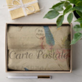 Ephemeraはがきフランスのブルージェイ鳥の切り離し 薄葉紙 (ギフト)