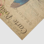 Ephemeraはがきフランスのブルーバタフライデコップページ 薄葉紙 (詳細)