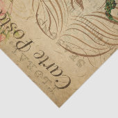 Ephemeraはがきフランスのラインアート女性デカップページ 薄葉紙 (詳細)