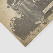 Ephemeraはがきフランスのヴィンテージカーのデコップページ 薄葉紙 (詳細)