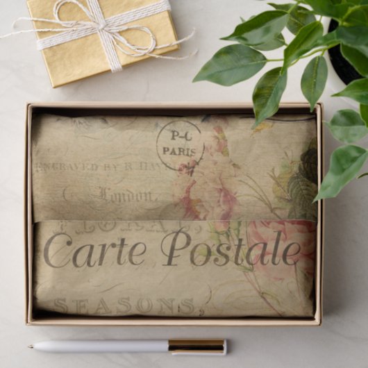 Ephemeraはがきフランスの木製マウスの切り離し 薄葉紙 (ギフト)