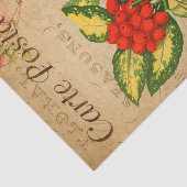 Ephemeraはがきフランスの赤い果実のデコページ 薄葉紙 (詳細)