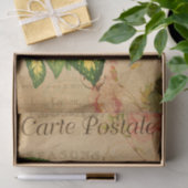 Ephemeraはがきフランスの赤い果実のデコページ 薄葉紙 (ギフト)