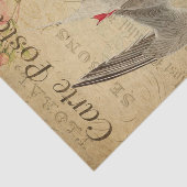 EphemeraはがきフランスのTern Bird Decopage 薄葉紙 (詳細)