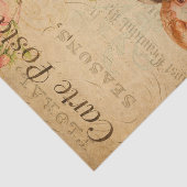 Ephemeraはがき女フランスのの子のかわいらしデコページ 薄葉紙 (詳細)