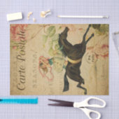 Ephemeraはがき女フランスの性ライダーデコップページ 薄葉紙 (クラフト)