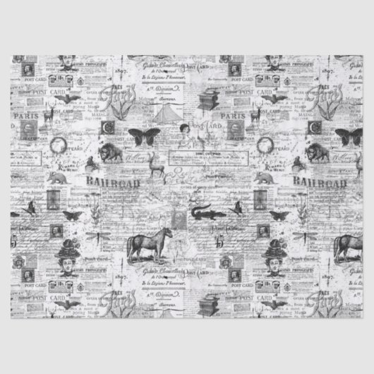 Ephemeraイラスト組織またはデコページ紙 薄葉紙 (正面)