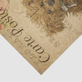 Ephemeraテディフランスのベアバラフローラデコパージュ 薄葉紙 (詳細)