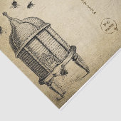 Ephemeraハガキフランスのビーハイブビーズデコップページ 薄葉紙 (詳細)