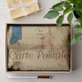 Ephemeraファッシフランスのャルな女性のデカップページ 薄葉紙 (ギフト)