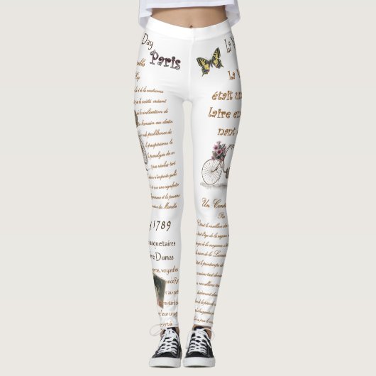 Ephemeraフランスの ～スクリプト～手書き～ Paris ~*~ レギンス (正面)