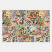 Ephemeraヴィンテージデコップページまたはコラージュ紙 ラッピングペーパーシート (正面2)