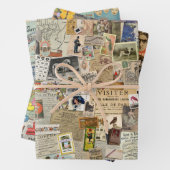 Ephemeraヴィンテージデコップページまたはコラージュ紙 ラッピングペーパーシート (インサイチュ)