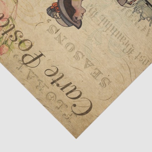 Ephemera女フランスの性お茶のフローラを分離 薄葉紙 (詳細)