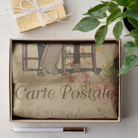 Ephemera女フランスの性お茶のフローラを分離 薄葉紙 (ギフト)