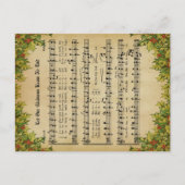 Ephemera我々の喜びに終わりのキャロルのスクリプトを知らせる シーズンポストカード (正面)