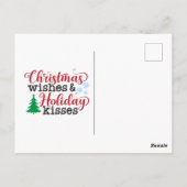 Ephemera 1907 Christmas Carol Script Holly Berry ポストカード (裏面)