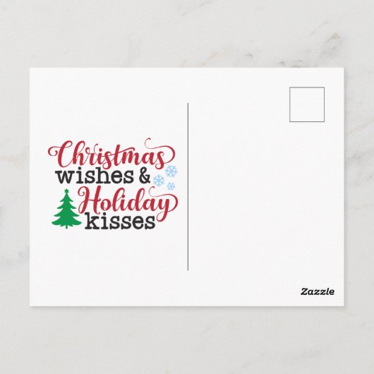 Ephemera 1907 Christmas Carol Script Holly Berry ポストカード (裏面)