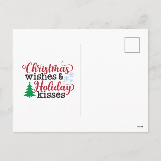 Ephemera Deck the Hall Christmas Carol Script シーズンポストカード (裏面)