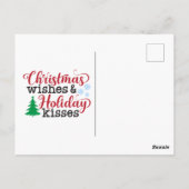 Ephemera Deck the Hall Christmas Carol Script ポストカード (裏面)